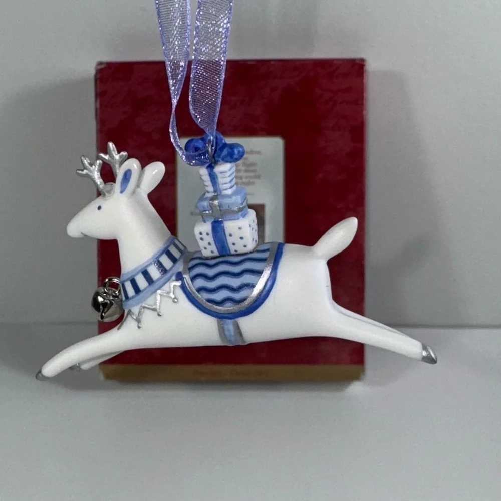 Hallmark Keepsake Ornament Graceful Reindeer  Porcelain Vintage 2001